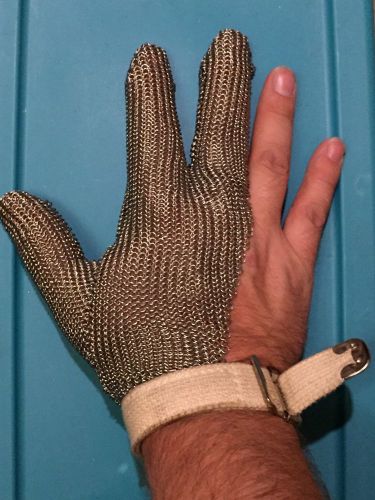 Whiting davis stainless metal half cutting glove large for sale