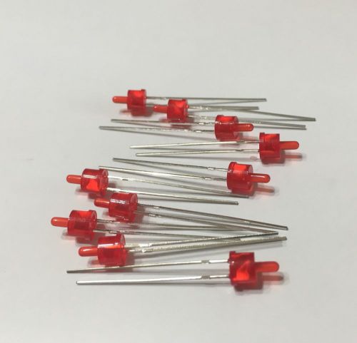 10 Pcs 1.8mm Red LED Long Tip.NOS. free US Shipping. Vintage Synth Repair