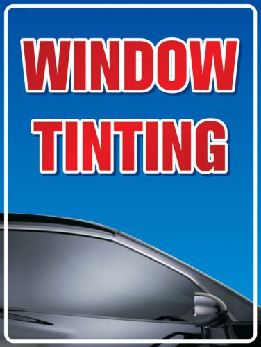 PAS449 Car Window Tinting Advertise Aluminum Road Parking Shop Sale Sign 9&#034;x12&#034;