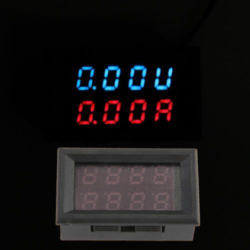 LED Digital Volt Amp 2 in 1 Panel Meter Voltmeter Ammeter 30V 10A Blue/Red