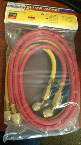 Yellow jacket 29985 charging hose,yellow,blue,red,60 in for sale