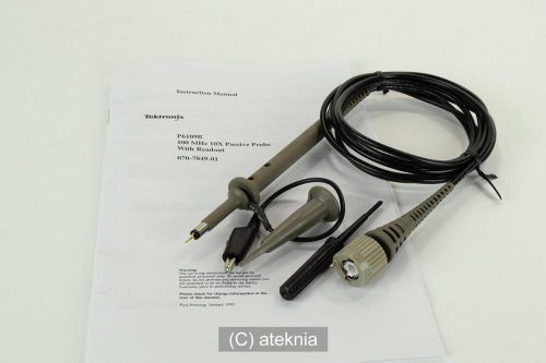 Tektronix P6109B Passive 10X Voltage Oscilloscope Probe 100MHz  Clean &amp; Tested