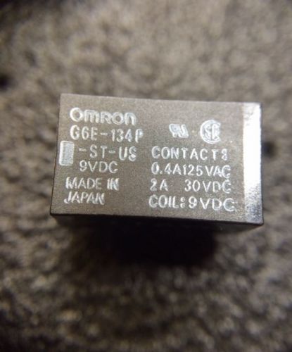 G6e-134p-st-us-dc9 omron electromechanical relay spdt 3a th bulk 9vdc 10 pieces for sale
