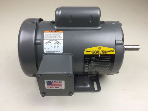 NEW Baldor Reliance 0.33 HP Motor 115/230 V 7.4/3.7 Amps L3502 Single Phase