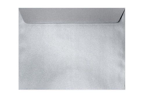 9 x 12 Booklet Envelopes - Silver Metallic (50 Qty.)