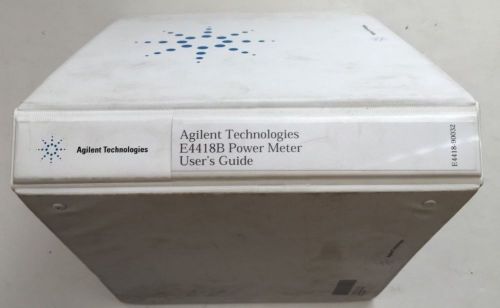 Agilent E4418B Power Meter User&#039;s Guide P/N E4418-90032