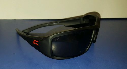 Edge Eyewear Brazeau Torque Safety/Sun Glasses Black/Smoke Lens Ballistic XB136