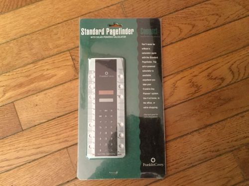 Standard Pagefinder solar calculator Franklin Covey  New sealed needs battery