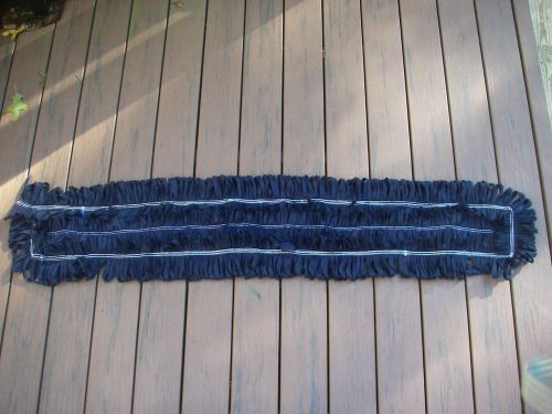 Wholesale lot (6)- 60 inch blue fleece lay flat dust mop cover for sale