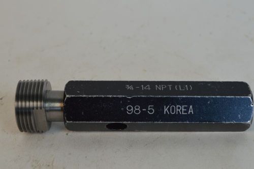 3/4 - 14-NPT (L1) Korea 98-5  GO &amp; NO-GO THREAD PLUG GAGE