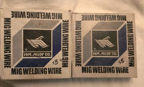 LOT of TWO (2)  MIG Welding Wire .023&#034; 11 lbs EACH spool ER-70S-6 (WA Alloy Co.)