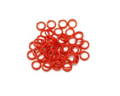 Brower 398N5CR 5/16-Inch Spiral Leg Bands  Red (Pack of 100)