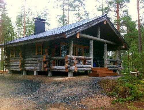 Scandinavian Log Homes for Sale - Silver-Grey Logs