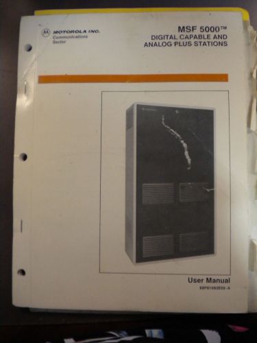 Motorola MSF 5000 User Manual 68P81082E05-A