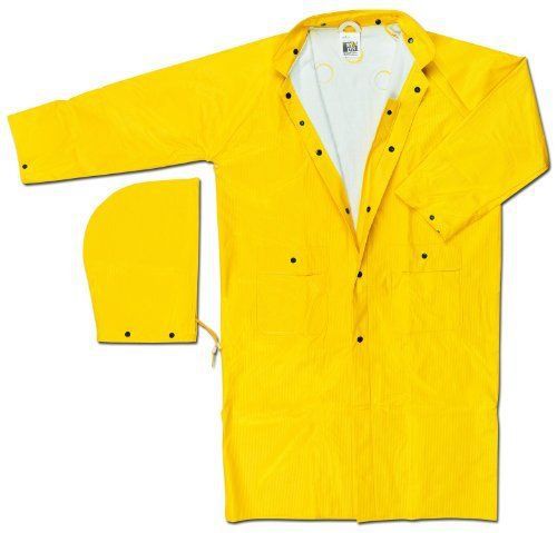 Mcr safety 600cx2 49-inch commodore pvc/non-woven polyester/nylon rain coat with for sale