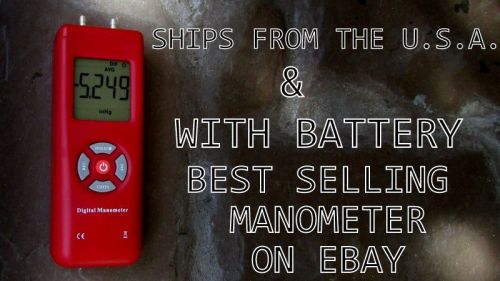 Stgist digital manometer gauge/differential pressure meter 11  units of measure for sale