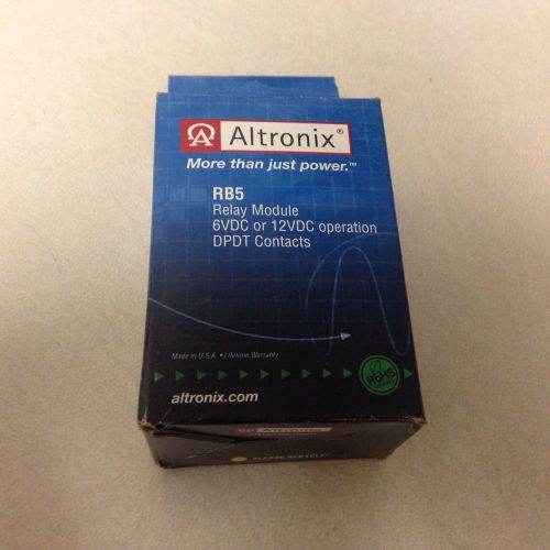 Altronix RB5 Relay Module 6VDC or 12VDC operation DPDT Contacts