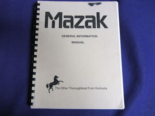 Mazak General Information Manual