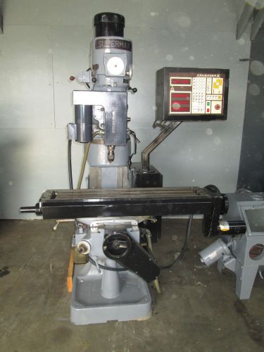 Supermax ycm 1-1/2 vs cnc 3-axis knee mill with anilam crusader ii control for sale