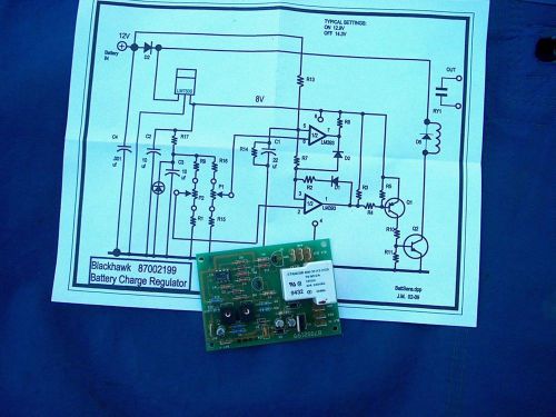 Blackhawk p/n 87002199 battery charge regulator sensing monitor relay lead acid for sale