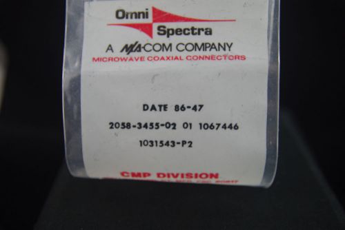 One NOS Omni Spectra SMA Spark Plug Module Mount RF Microwave Connector