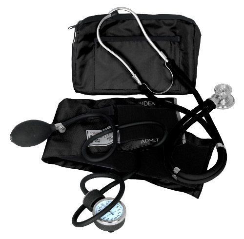 Dixie Ems Blood Pressure and Sprague Stethoscope Kit (BLACK)