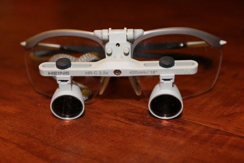 ULTRA LIGHT Flip Up Adjustable Heine Loupes 2.5x 420mm 16&#034; Dental Hygiene