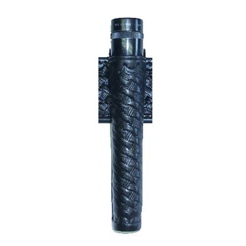Stallion mm-2 black basketweave leather mini-maglite open-top flashlight holder for sale