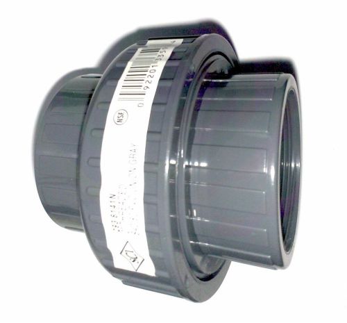 6 ~ NEW 2&#034; Union PVC Gray 40/80 THREADED with EPDM O-ring