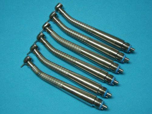MIDWEST TRADITION PUSH BUTTON FIBER DENTAL HANDPIECE LOT OF 6 &amp; 3 MONTH WARRANTY