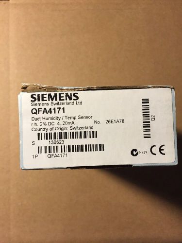 Siemens Qfa4171 Duct Humidity And Temperature Sensor