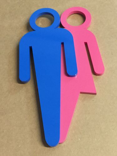 Men and Women bathroom key tag