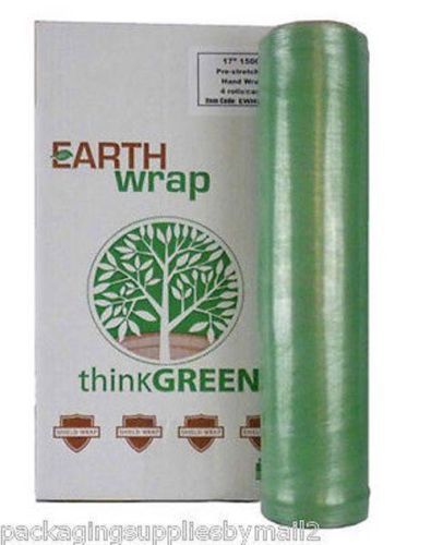 16&#034; x 1500&#039; green earth wrap pre-stretch shrink film 32 gauge 16 rolls (4 cases) for sale
