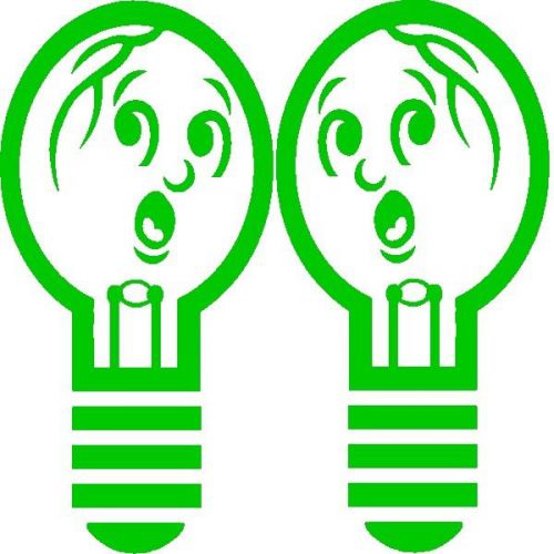 30 Custom Green Freaky Light Bulb Art Personalized Address Labels