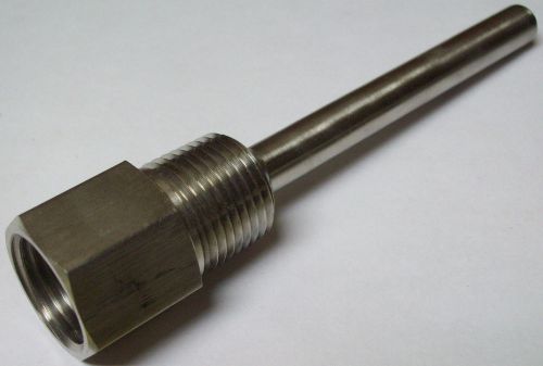 Thermowell 316s/s 1/2&#034; fpt x 4&#034; l x 1/2&#034; mtp protection tube brewing &lt;284er20 for sale
