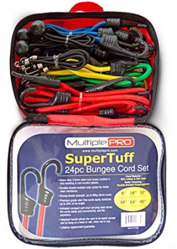 MultiplePRO SuperTuff 24-Pc Bungee Cord Set - 6 Assorted Sizes