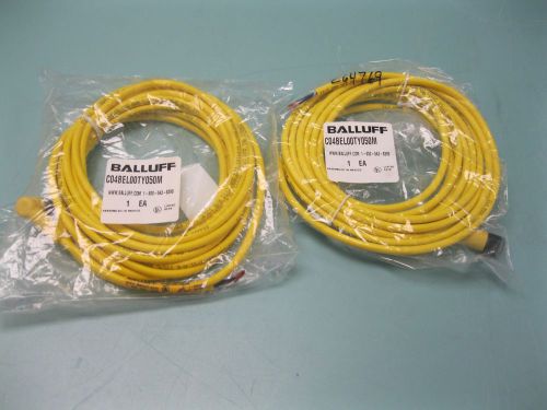 Lot (2) Balluff C04BEL00TY050M Connectivity Cable NEW G19 (2056)