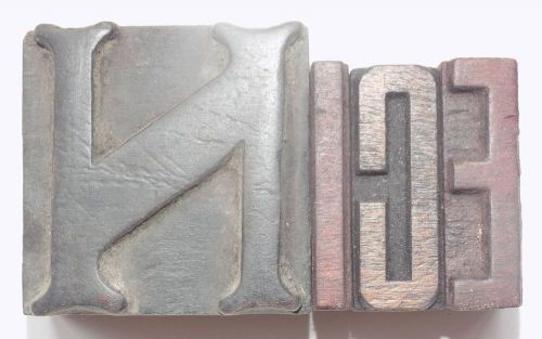 Letterpress Letter Wood Type Printers Block &#034;Nice&#034; collection.ob-362