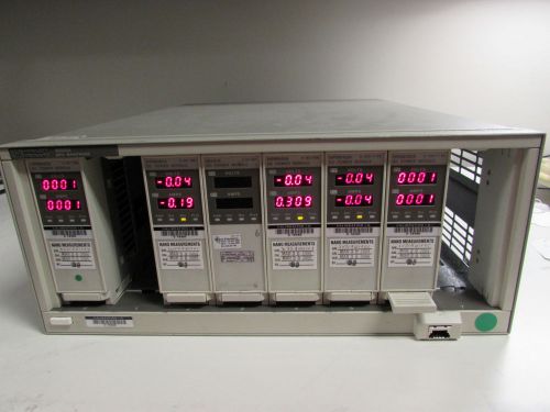 Agilent 66000A Modular Power System Mainframe, four 66101A, two 66102A, READ