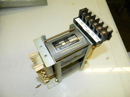 Kunidenki .300 KVA (300 VA) Control Transformer, 200-220 / 100-110 V, Used