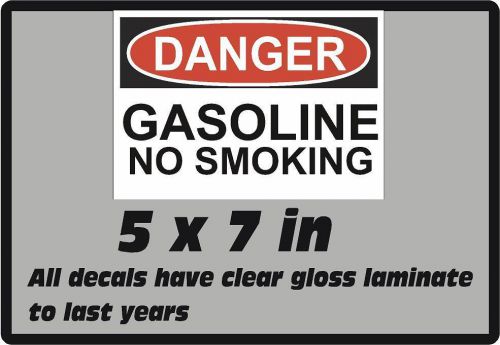 Gasoline No Smoking Safety Decal Sticker Lot of 5 FREE SHIPPING