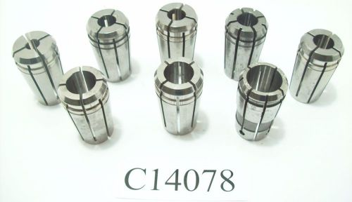 TG75 8 PC COLLET SET COMMON SIZES BETWEEN 1/8&#034; - 3/4&#034; KENNAMETAL TG 75 C14078