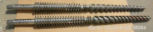 Used-(1) Set of (2) Cincinnati 35mm conical twin screws, serial #T7382/48.