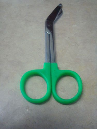 Lister Bandage Nurse Scissors 5.5&#034; Green  PLASTIC HANDLE