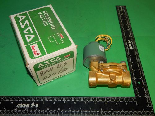 Asco ht8211d3 solenoid valve 6watt 220volt 50hz 2(.75)3/4&#034;inch npt for sale