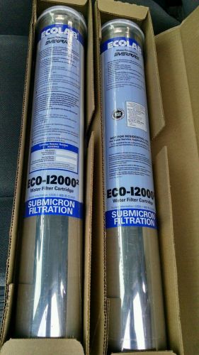 (2) ECOLAB PENTAIR I2000 2 WATER FILTERS FILTRATION SUB MICRON  Part # 93202403
