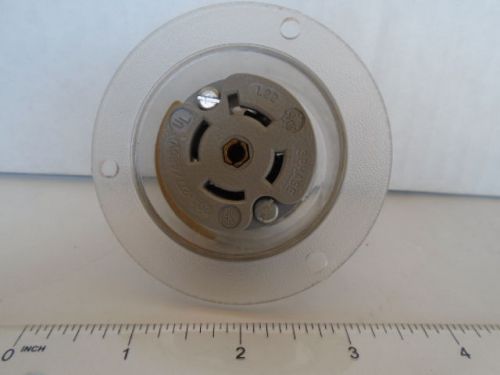 GE GL2224 20 AMP 277/480 VOLT 3PH 4 POLE 5 WIRE LOCKING FLANGED RECEPTACLE L22