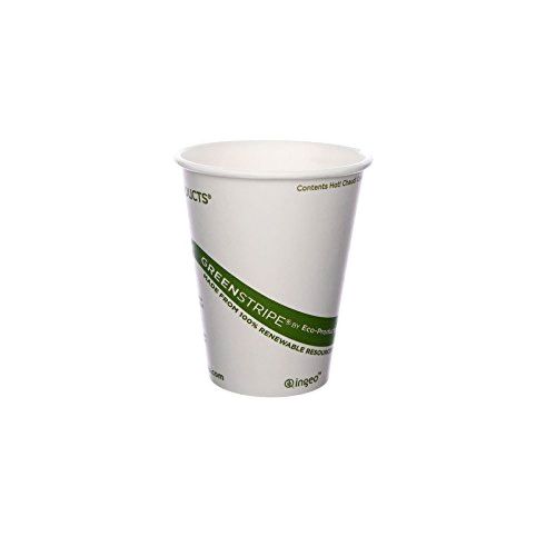 Eco-Products - GreenStripe Renewable &amp; Compostable Hot Cups - 8 oz. Cup - EP-BHC