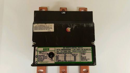 Asco 3 pole 225 amp 600 volt 920 remote control switch  contactor for sale