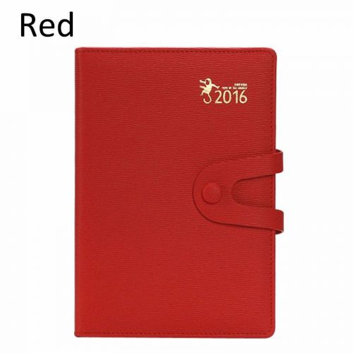 25K Weekly Monthly Dated Planner Calendar Agenda Appointment Book Red LEATHER